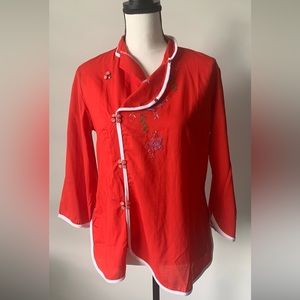 Red Chinese Blouse-Child Size Large